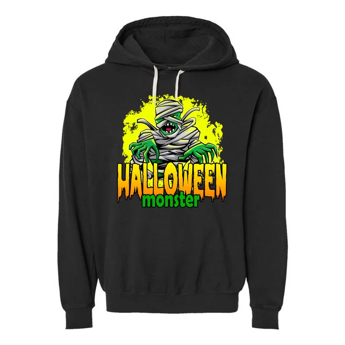 Halloween Monster Zombie Garment-Dyed Fleece Hoodie