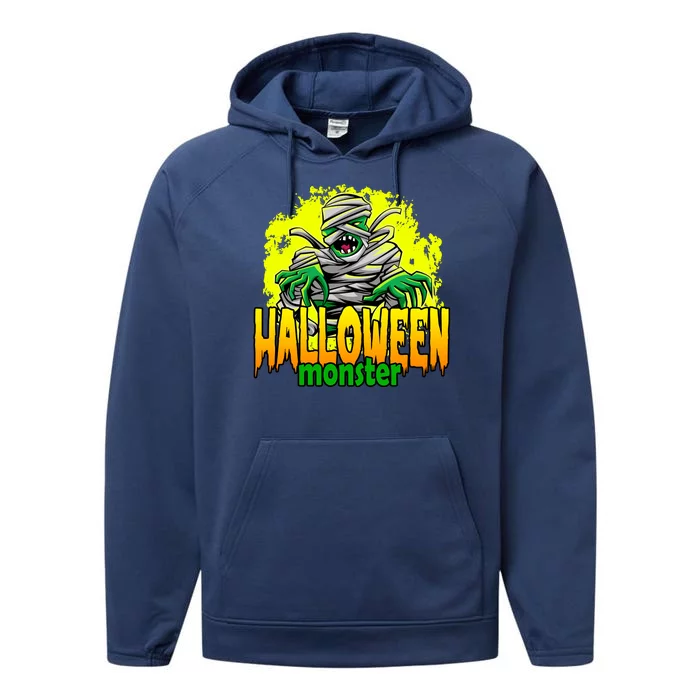 Halloween Monster Zombie Performance Fleece Hoodie