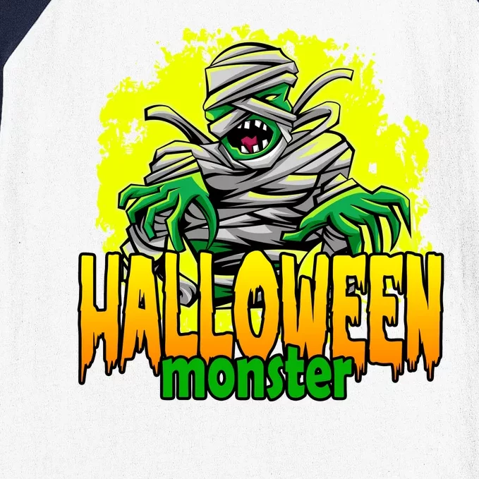 Halloween Monster Zombie Baseball Sleeve Shirt