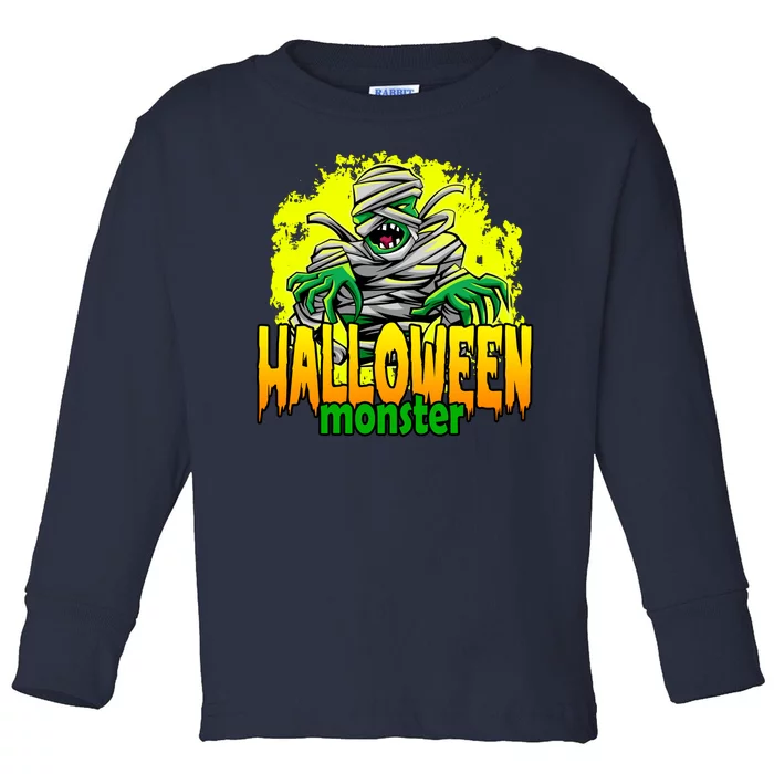 Halloween Monster Zombie Toddler Long Sleeve Shirt