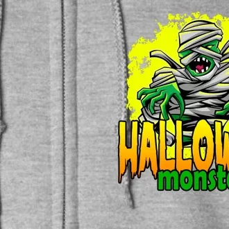 Halloween Monster Zombie Full Zip Hoodie