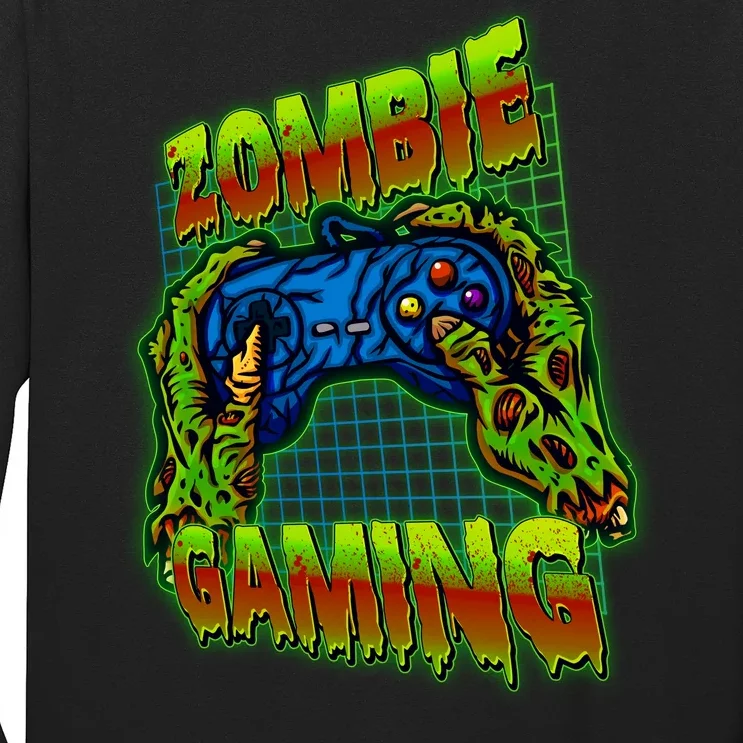 Halloween Monster Zombie Gaming Video Gamer Addict Long Sleeve Shirt