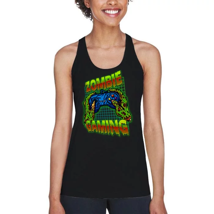 Halloween Monster Zombie Gaming Video Gamer Addict Women's Racerback Tank