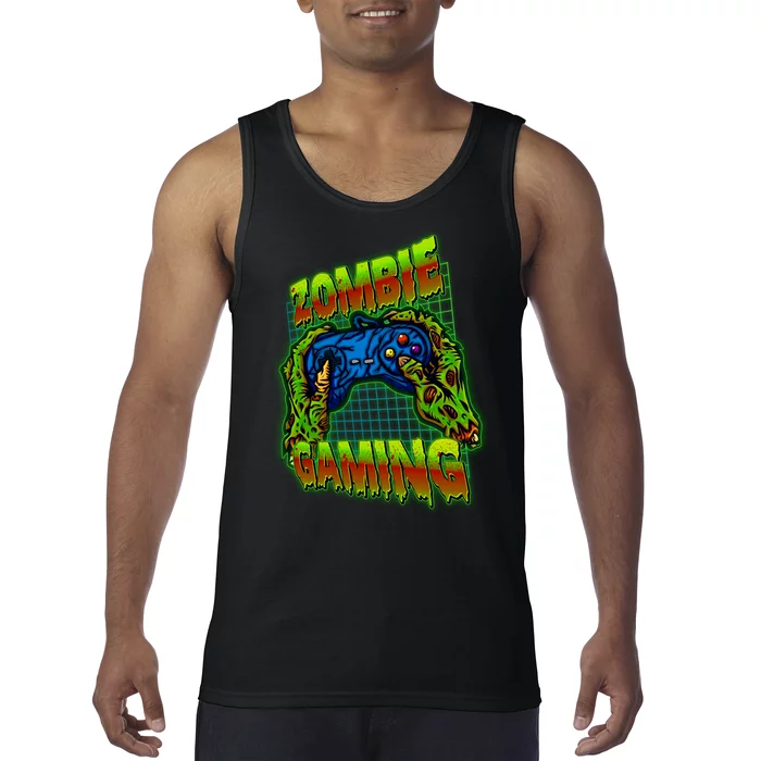 Halloween Monster Zombie Gaming Video Gamer Addict Tank Top