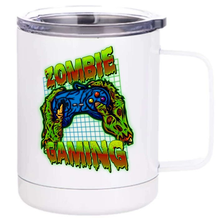 Halloween Monster Zombie Gaming Video Gamer Addict Front & Back 12oz Stainless Steel Tumbler Cup