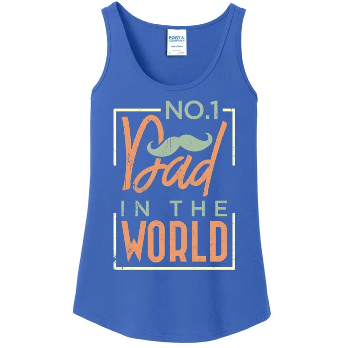 Humor No 1 Dad In The World Fathers Day Gift Ladies Essential Tank