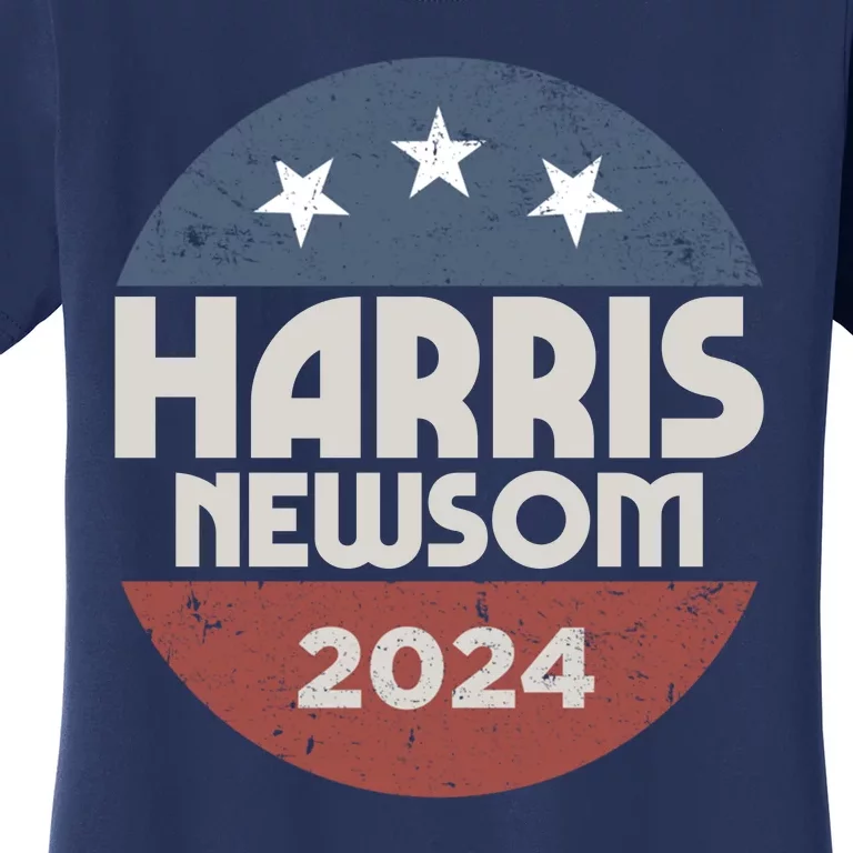 Harris Newsom 2024 For President Kamala Harris Gavin Newsom Women's T-Shirt