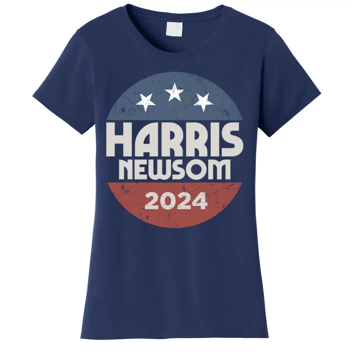 Harris Newsom 2024 For President Kamala Harris Gavin Newsom Women's T-Shirt