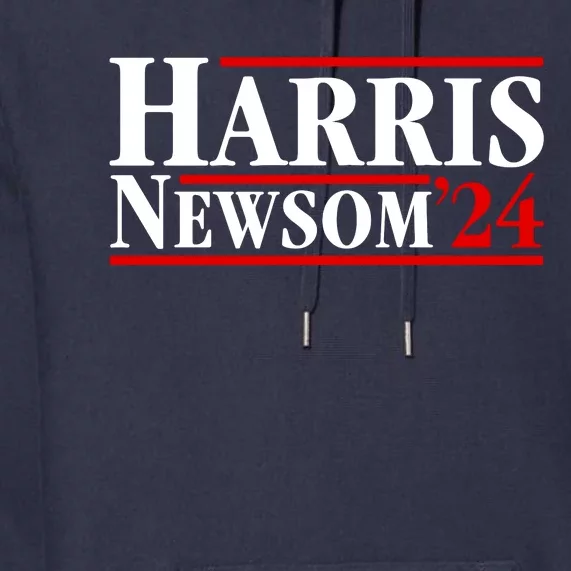 Harris Newsom 2024 For President Kamala Harris Gavin Newsom Premium Hoodie