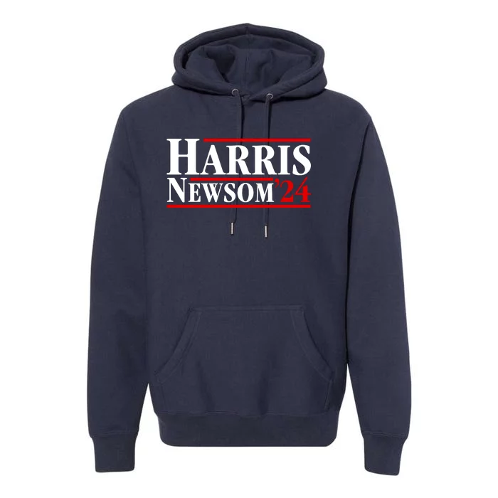 Harris Newsom 2024 For President Kamala Harris Gavin Newsom Premium Hoodie