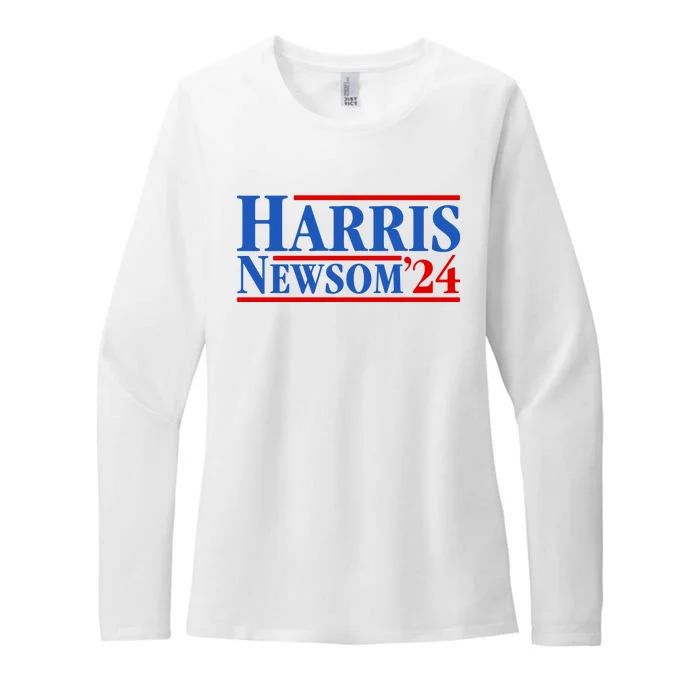 Harris Newsom 2024 For President Kamala Harris Gavin Newsom Womens CVC Long Sleeve Shirt