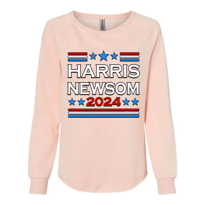 Harris Newsom 2024 For President Womens California Wash Sweatshirt