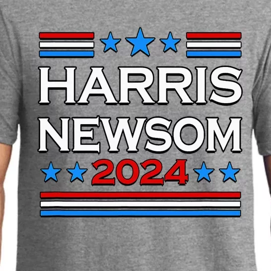 Harris Newsom 2024 For President Pajama Set