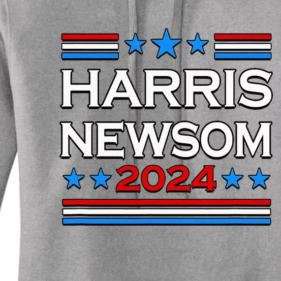 Harris Newsom 2024 For President Women's Pullover Hoodie