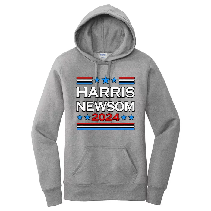 Harris Newsom 2024 For President Women's Pullover Hoodie