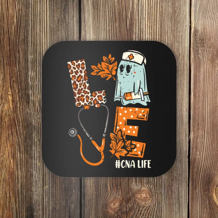 Halloween Nurse Assistant Shirts Love Cna Life Stethoscope Coaster