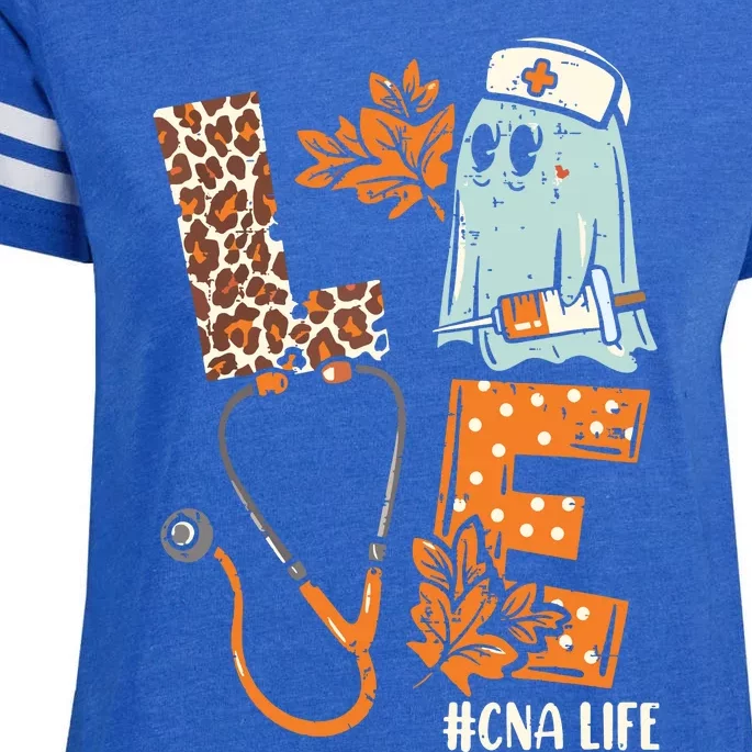 Halloween Nurse Assistant Shirts Love Cna Life Stethoscope Enza Ladies Jersey Football T-Shirt