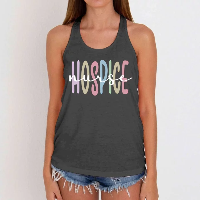 Hospice Nurse Appreciation Palliative Nurse Meaningful Gift Women's Knotted Racerback Tank