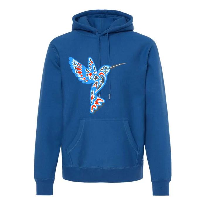 Hummingbird Native American Indian Pacific Northwest Tribal Gift Premium Hoodie