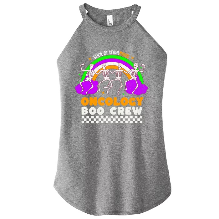 Halloween Nurse Boo Crew Oncology Nursing Dancing Skeleton Cute Gift Women’s Perfect Tri Rocker Tank