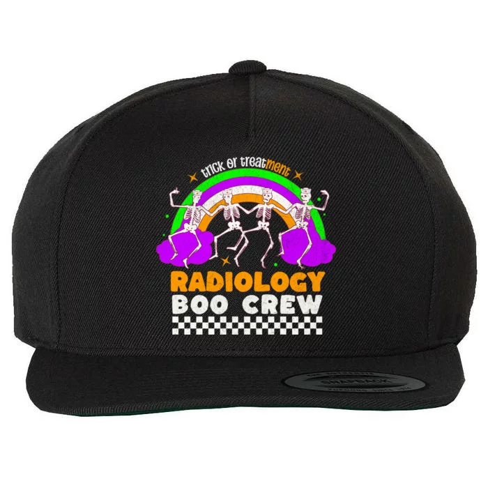 Halloween Nurse Boo Crew Radiology Nursing Dancing Skeleton Meaningful Gift Wool Snapback Cap