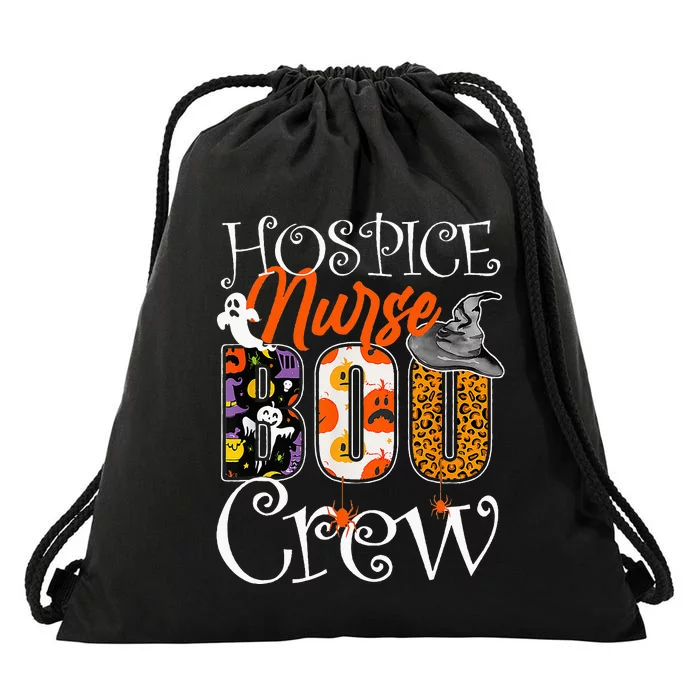 Hospice Nurse Boo Crew Halloween Hospice Nurse Party Costume Drawstring Bag