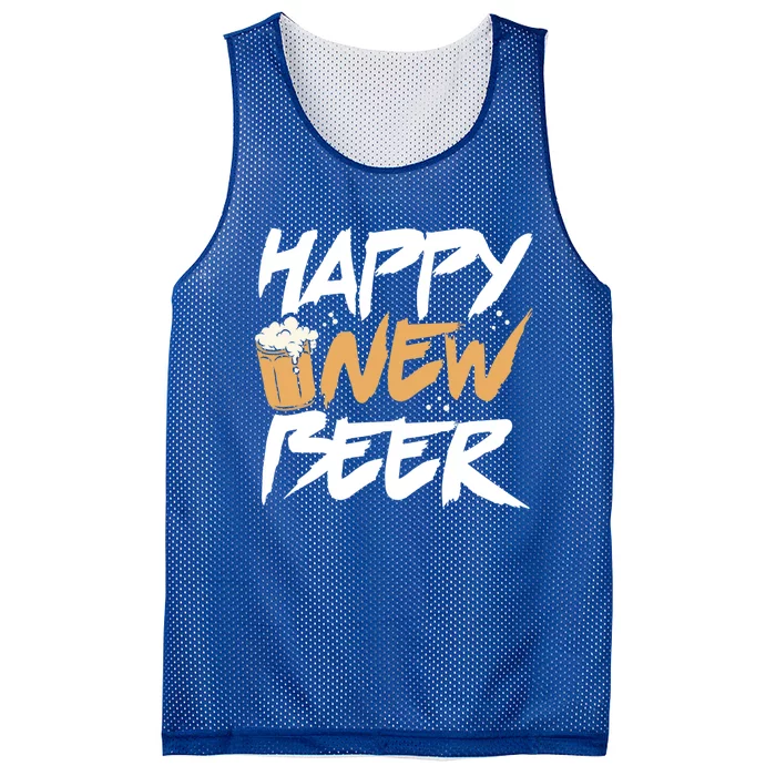 Happy New Beer Gift Happy New Year Gift New Years Eve Beer Lover Gift Mesh Reversible Basketball Jersey Tank