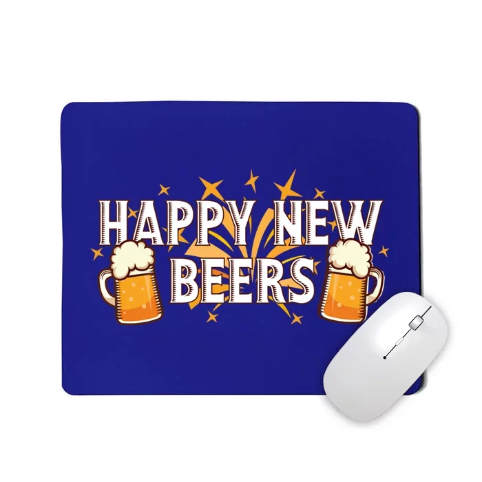 Happy New Beers Gift New Year Nye Party Funny New Years Eve Cute Gift Mousepad