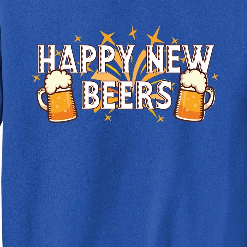 Happy New Beers Gift New Year Nye Party Funny New Years Eve Cute Gift Tall Sweatshirt