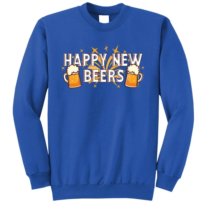 Happy New Beers Gift New Year Nye Party Funny New Years Eve Cute Gift Tall Sweatshirt