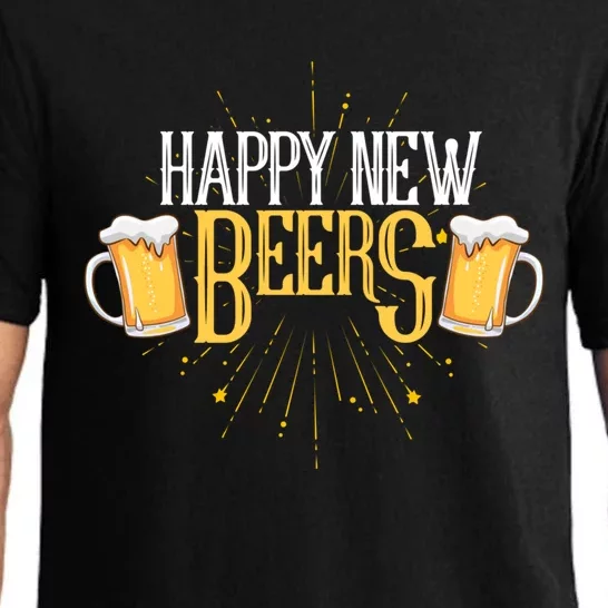 Happy New Beers Funny New Year Party New Year's Eve Funny Gift Pajama Set