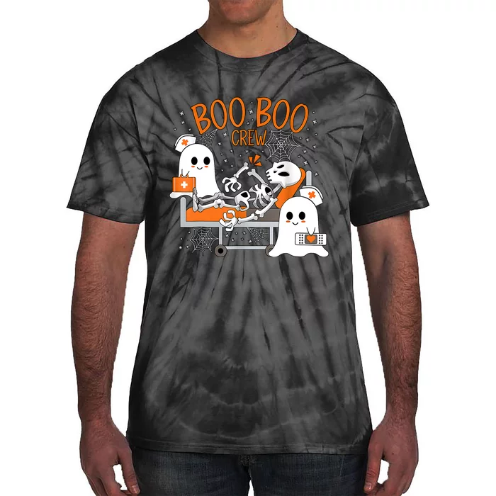 Halloween Nurse Boo Crew Tie-Dye T-Shirt