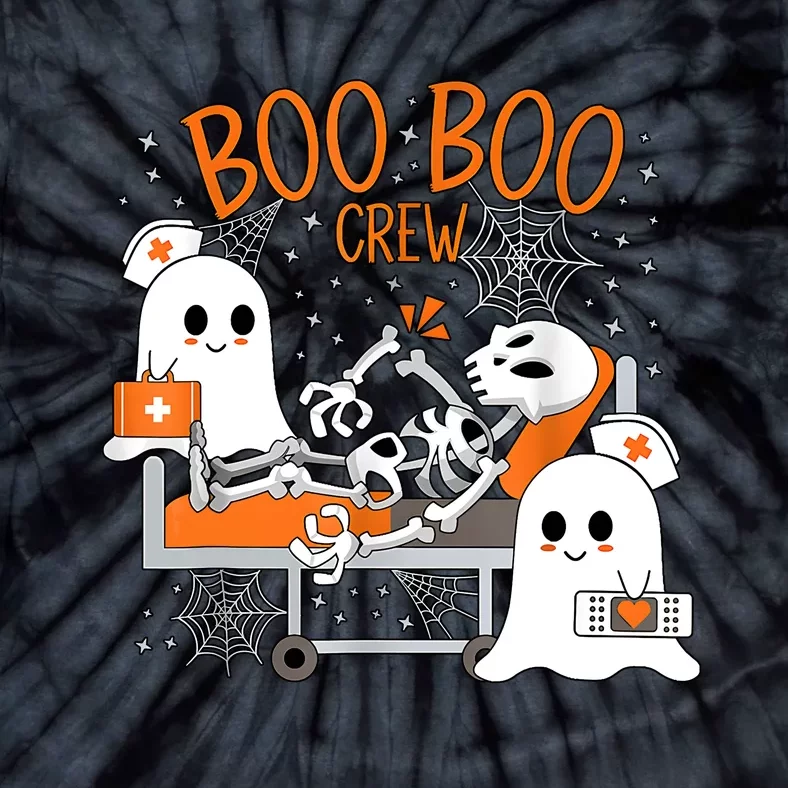 Halloween Nurse Boo Crew Tie-Dye T-Shirt