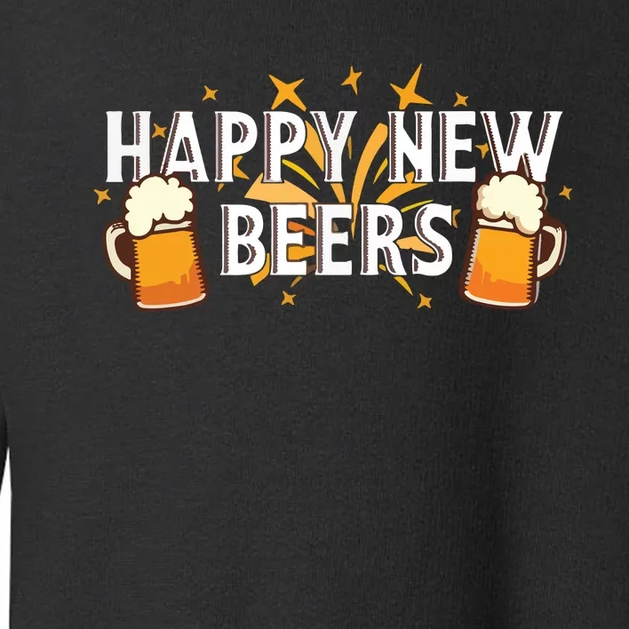 Happy New Beers New Year NYE Party Funny Toddler Sweatshirt