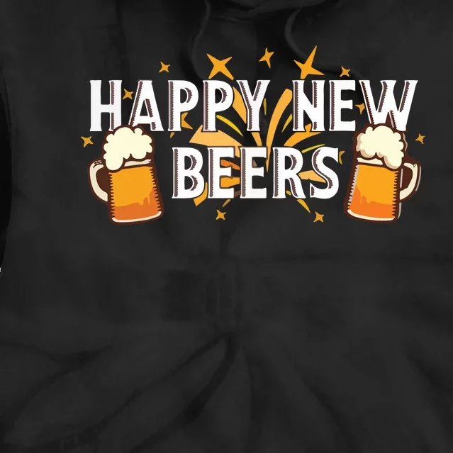 Happy New Beers New Year NYE Party Funny Tie Dye Hoodie