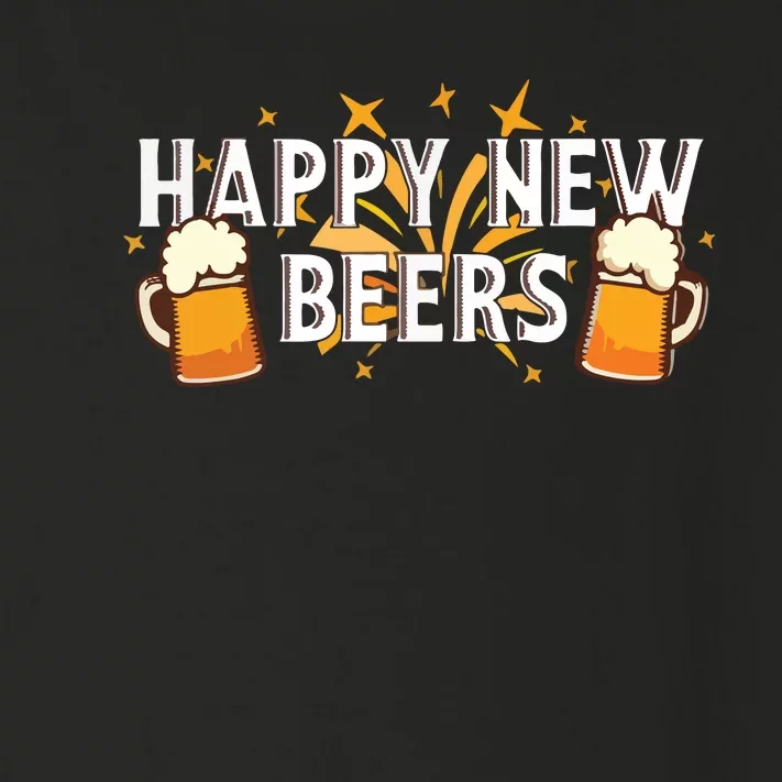 Happy New Beers New Year NYE Party Funny Toddler Long Sleeve Shirt