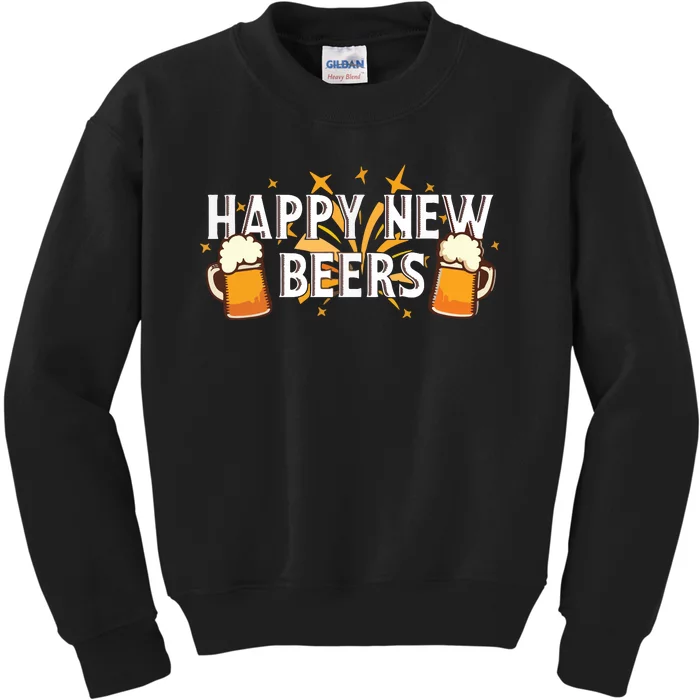 Happy New Beers New Year NYE Party Funny Kids Sweatshirt