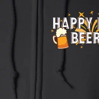 Happy New Beers New Year NYE Party Funny Full Zip Hoodie