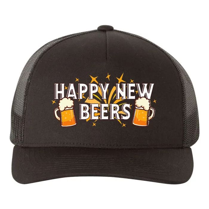 Happy New Beers  New Year NYE Party Funny New Years Eve Yupoong Adult 5-Panel Trucker Hat