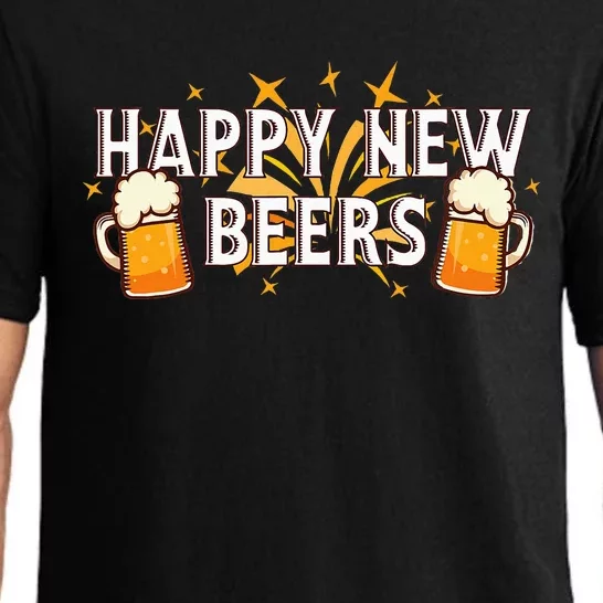 Happy New Beers  New Year NYE Party Funny New Years Eve Pajama Set