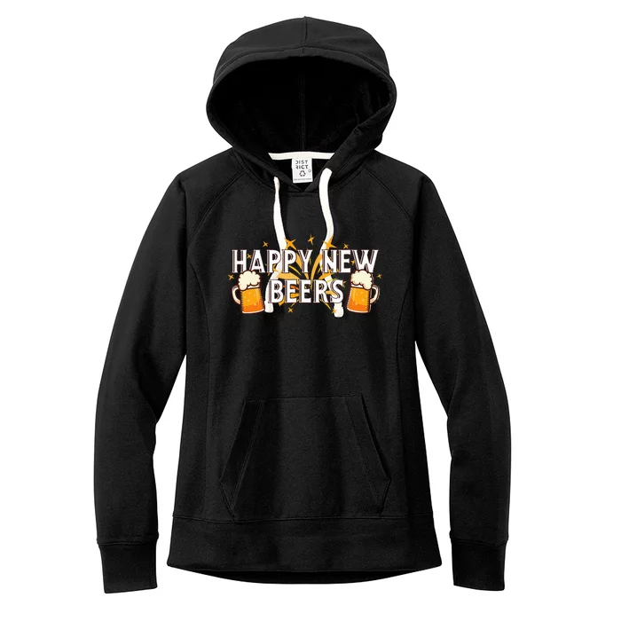 Happy New Beers  New Year NYE Party Funny New Years Eve Women's Fleece Hoodie