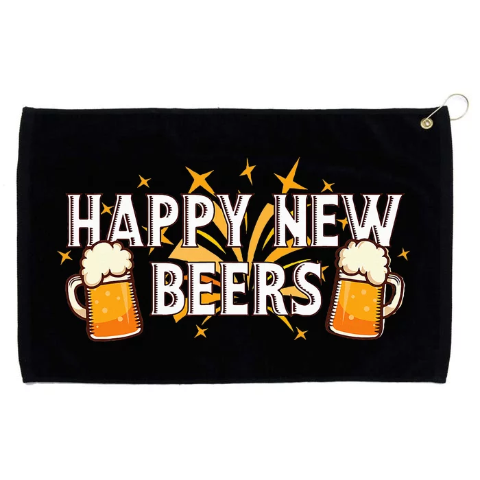 Happy New Beers  New Year NYE Party Funny New Years Eve Grommeted Golf Towel