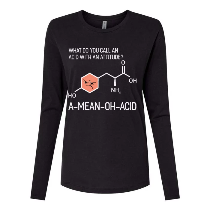 Humor Nerdy Chemistry Giftsamino Acid Womens Cotton Relaxed Long Sleeve T-Shirt