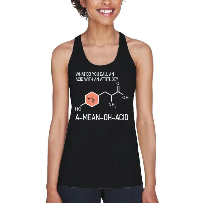 Humor Nerdy Chemistry Giftsamino Acid Women's Racerback Tank