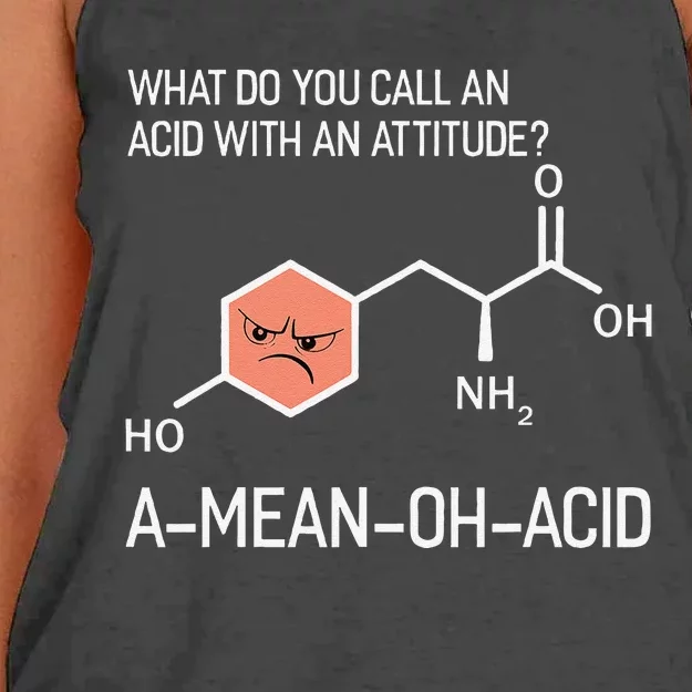 Humor Nerdy Chemistry Giftsamino Acid Women's Knotted Racerback Tank