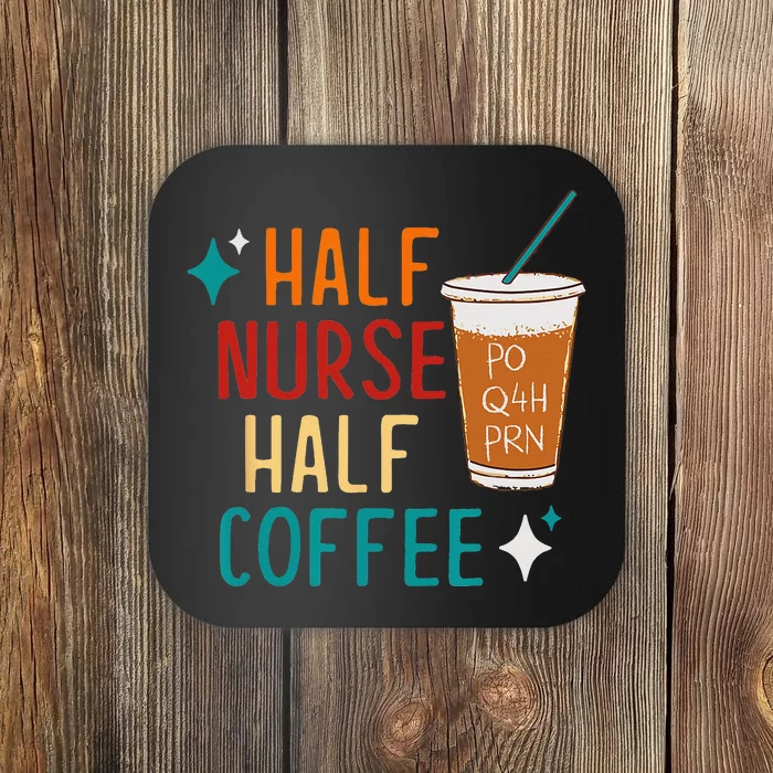 Half Nurse Coffee Nurse Gifts Nurse Week Gifts Funny Nurse Coaster