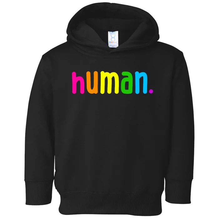 Human Neon Colorful Toddler Hoodie