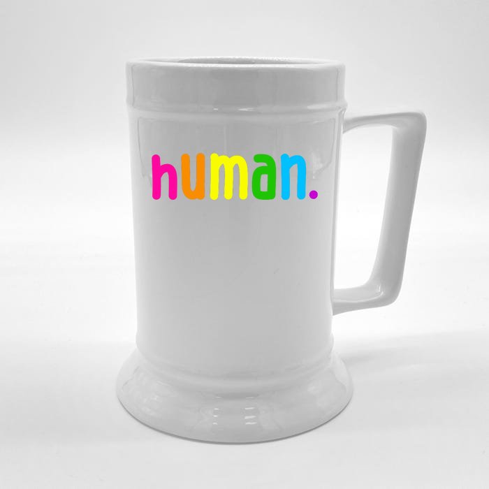 Human Neon Colorful Front & Back Beer Stein