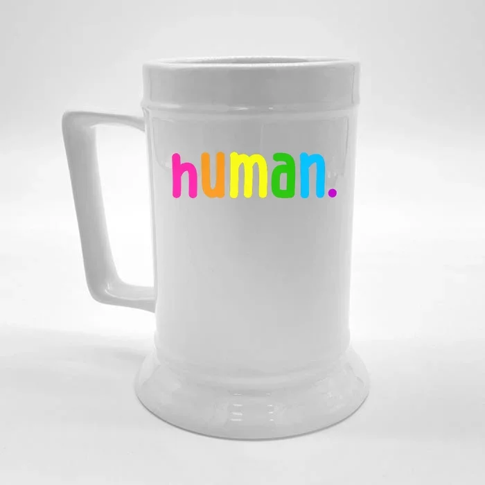 Human Neon Colorful Front & Back Beer Stein