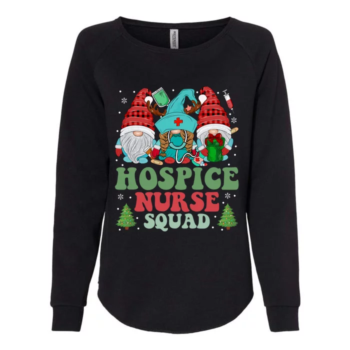 Hospice Nurse Christmas Gnomes Nurse Squad Appreciation Gift Womens California Wash Sweatshirt